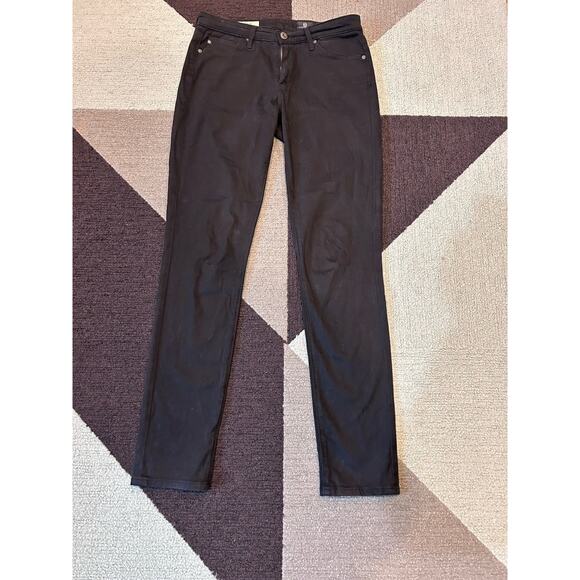 Adriano Goldschmied Womens Jeans Black The Prima Mid Rise Cigarette 27R - Picture 1 of 8